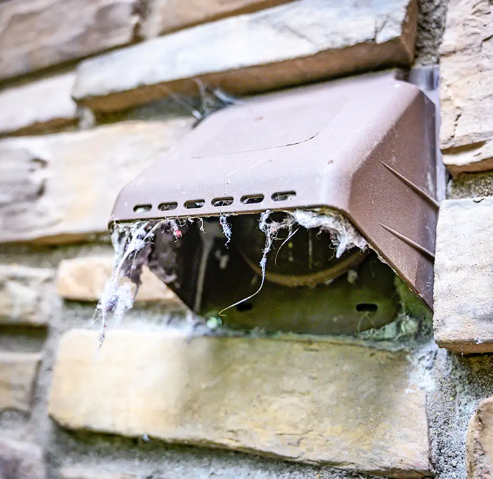 A dirty exterior dryer vent that could be a signal that help is needed.