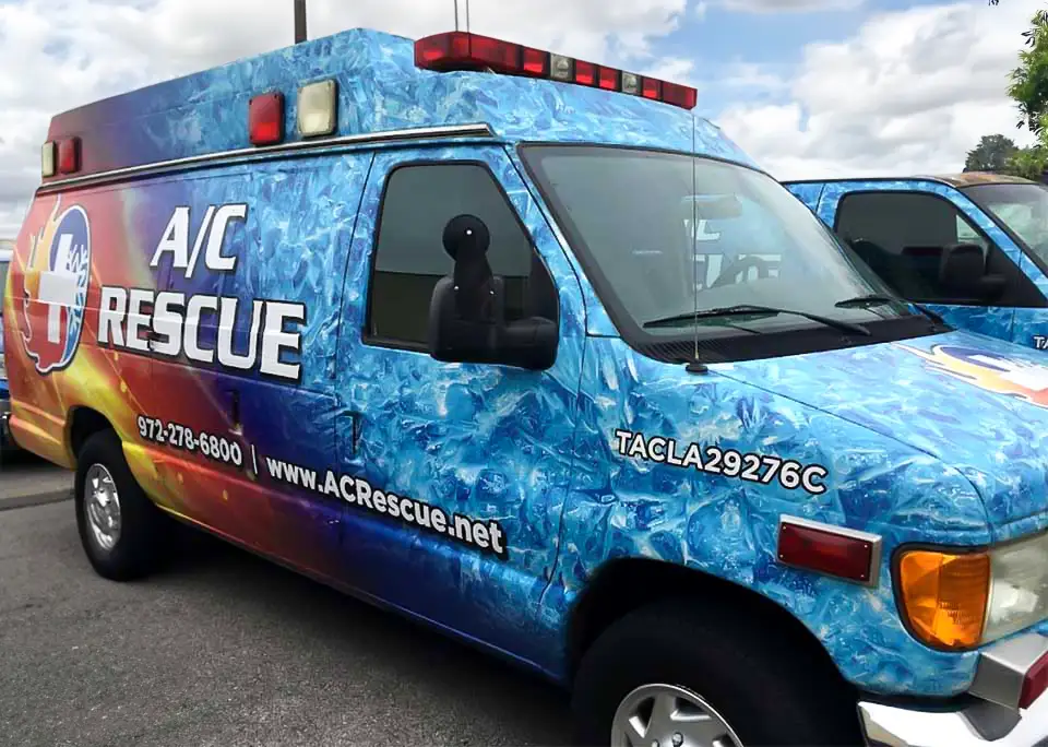 A/C Rescue van is ready to save the day when you have a heating or cooling emergency