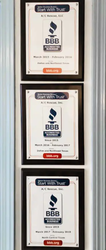 We have many awards, including these from the Better Business Bureau.